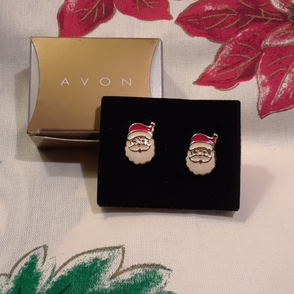 NWT! Avon Collectible "Santa Pierced Earrings"